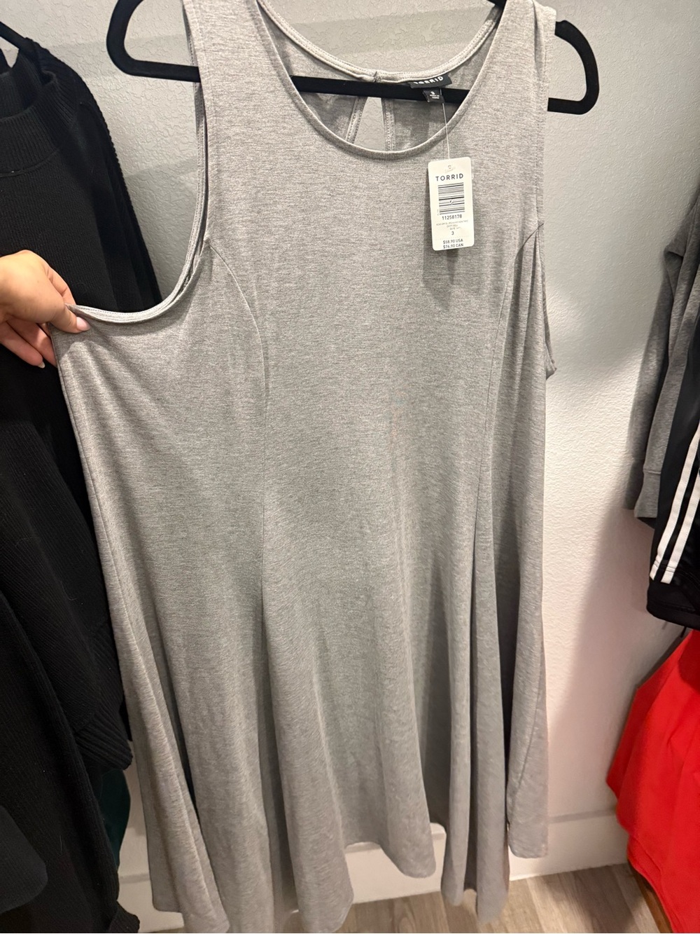 torrid Light Gray Swing Tank Dress